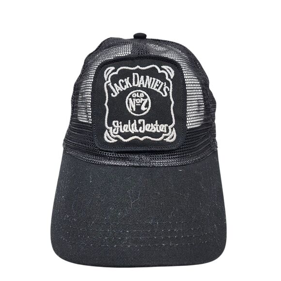 Jack Daniels Field Tester Trucker Hat Cap Black Mesh Snap Back Merkley Headgear - Picture 5 of 8